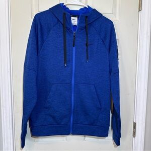 Nike Therma-Fit Blue Full Zip Hoodie Men’s Small Athletic Sweatshirt